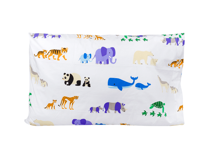 100% Cotton Pillow Cases - Endangered Animals