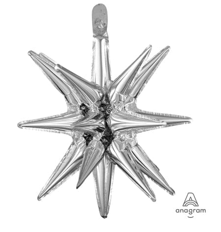 Havin a Party Balloons 20" Magic Star Cluster Silver Balloon
