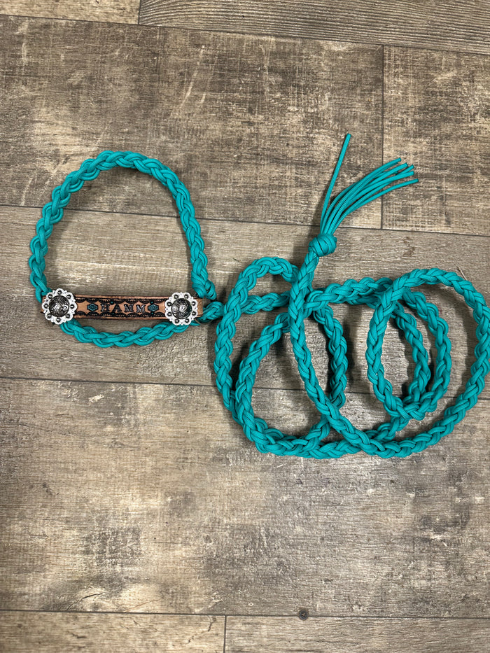 Personalized sheep, lamb, or goat halter green turquoise