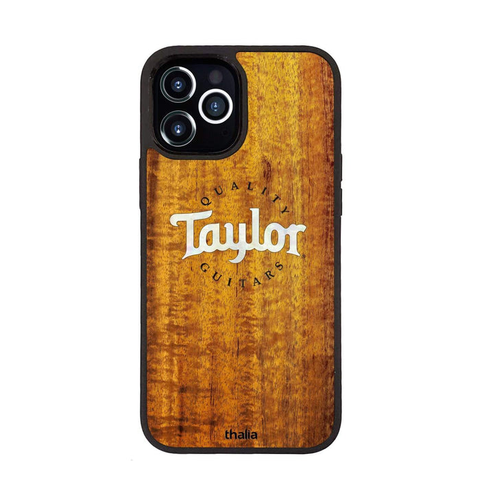 TaylorbyThalia Phone Case AAA Curly Hawaiian Koa & Taylor Pearl Logo | iPhone Case iPhone 12 Pro Max