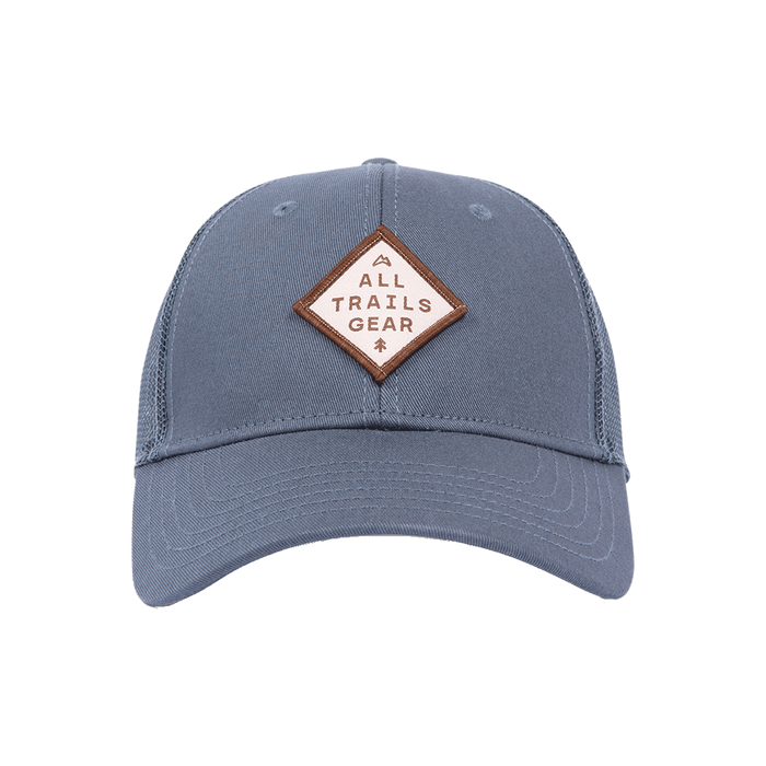 AllTrails Gear Badge Hat - Navy Grey Headwear AllTrails