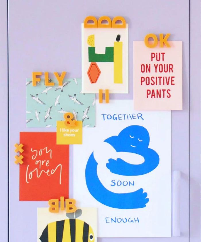 Alphabet Magnets in Mustard by Wordbits