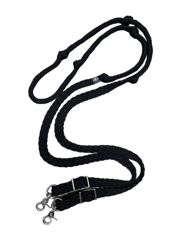 Black Barrel Reins, Round with grip knots...You choose length