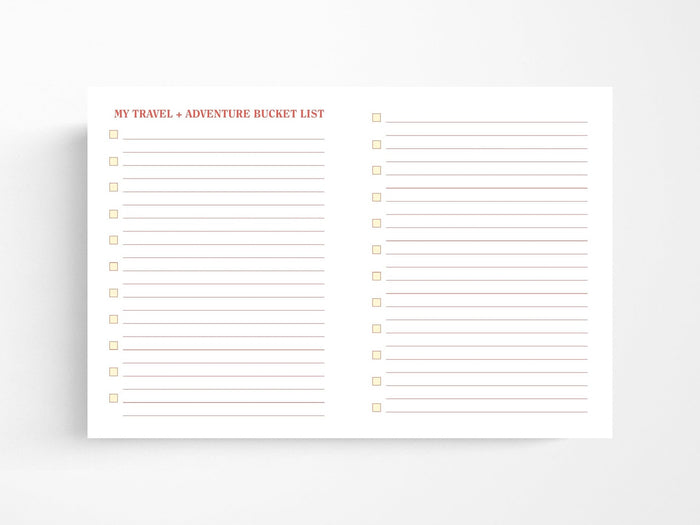 Bucket List Journal