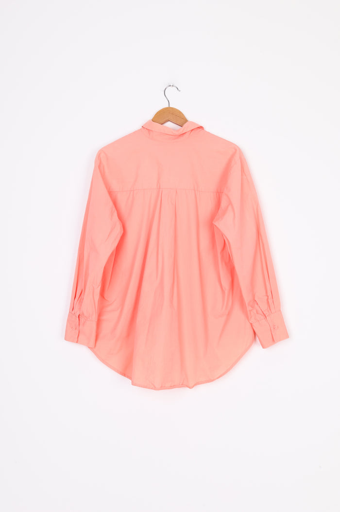 Caitlin Crisp Womens Pink Shirt Size 10