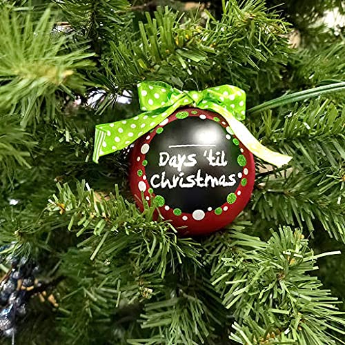 Christmas By Krebs Blown Glass Collectible Tree Ornaments (3 1/4" Days til, Write with Chalk)