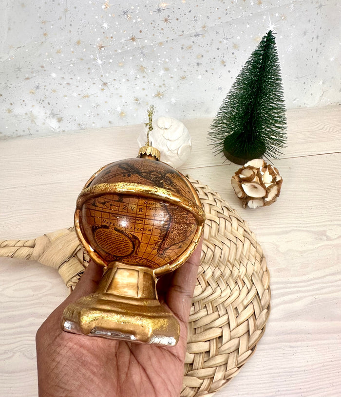 Christmas By Krebs Blown Glass Collectible Tree Ornaments (4.25" Old World Globe)