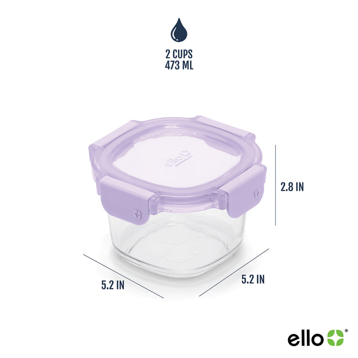 Color Lock® Glass 2 Cup Round 6pc Set