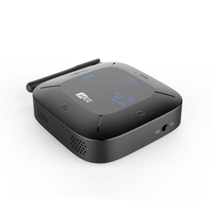 Connect Hub Bluetooth Audio Transmitter & Receiver side profile showing the RX/TX slider