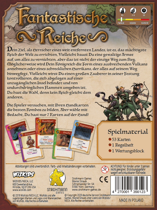 Fantastische Reiche - Schnelles, anspruchsvolles Karten-Kombospiel