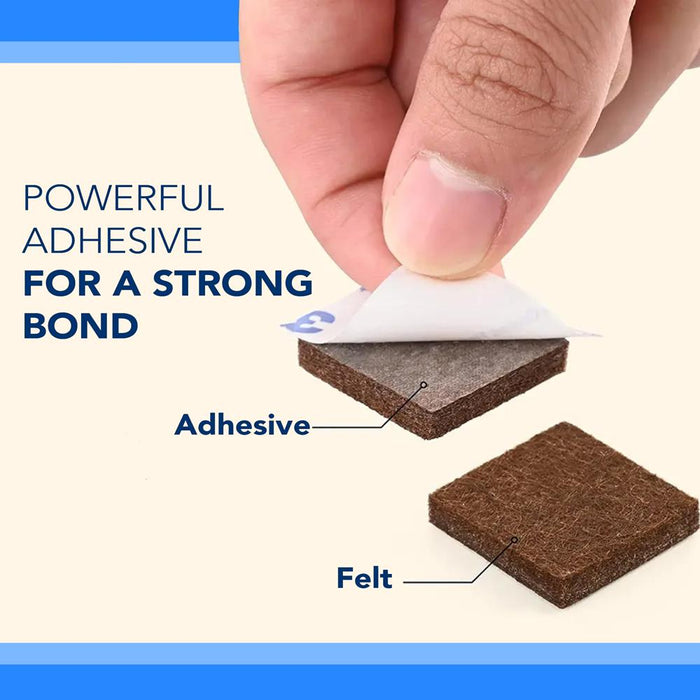 Felt Furniture Pads 133-Piece Set Anti-Scratch Eco-Friendly Brown