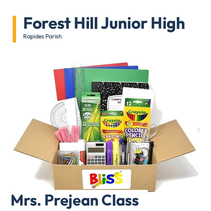 Forest Hill Junior High Mrs. Prejean Class School Supply Kit