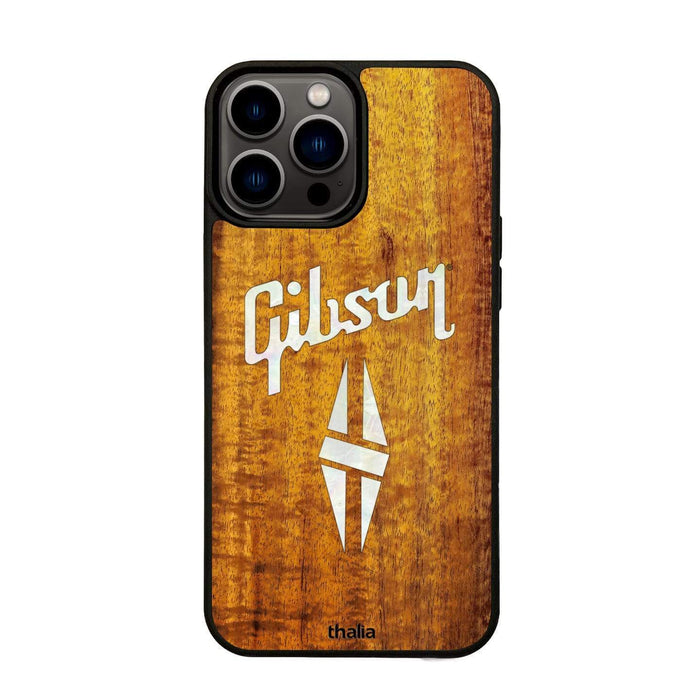 GibsonbyThalia Phone Case Gibson Pearl Diamond Logo | iPhone Case AAA Curly Koa / iPhone 13 Pro Max