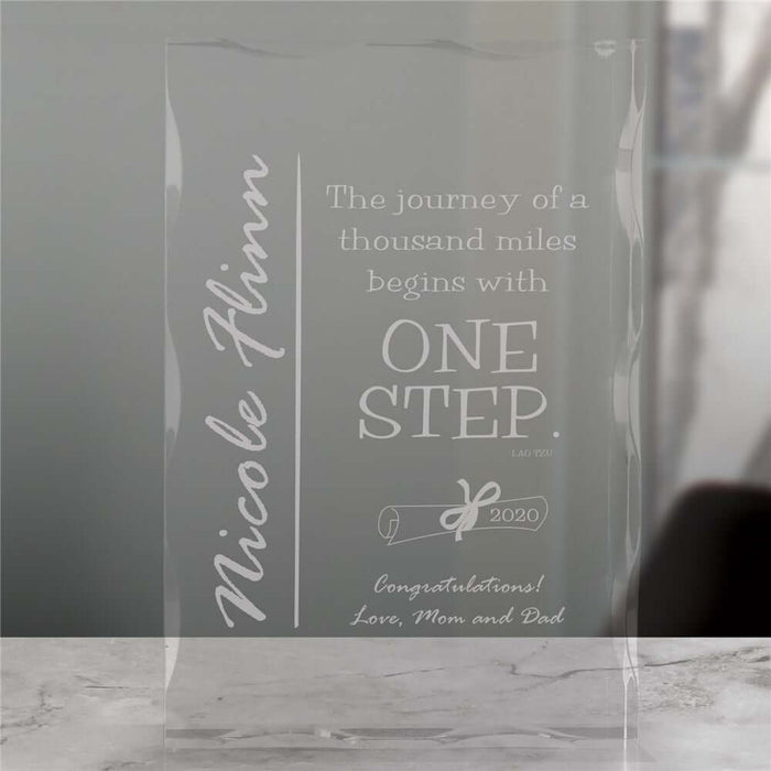 Graduation Keepsake Glass Block