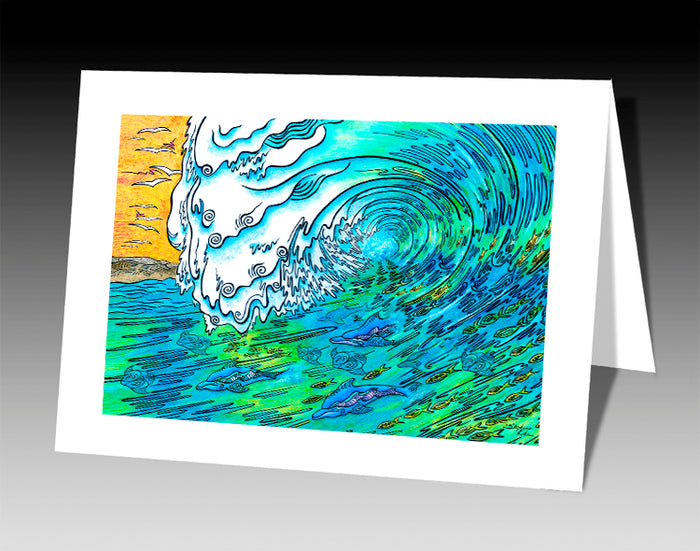 Green Wave Notecard