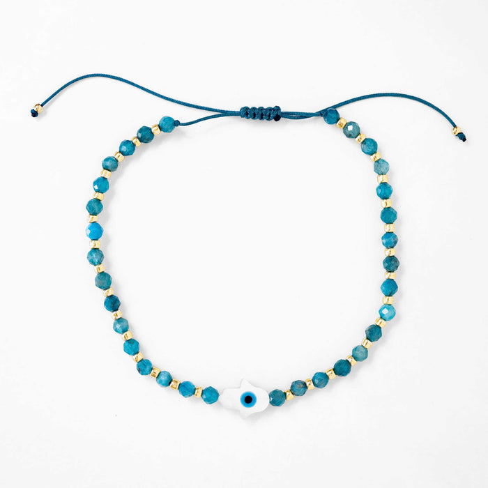 Hamsa Gemstone Bracelet, Apatite
