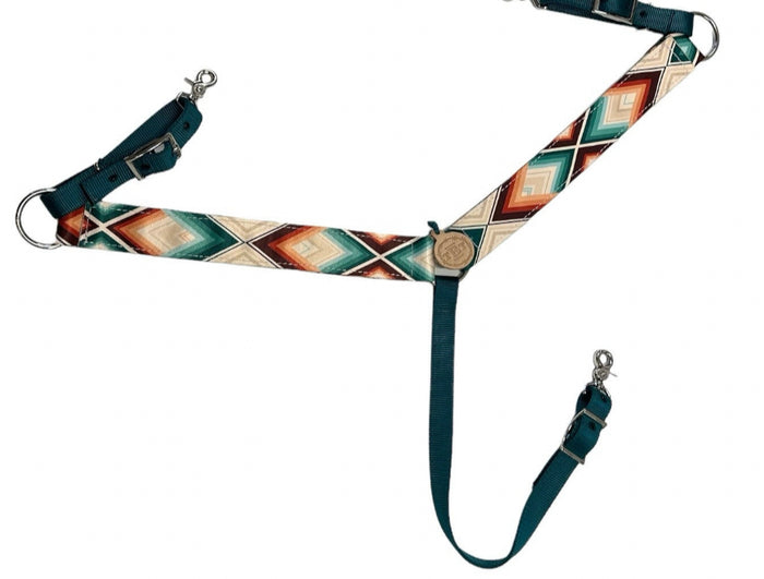 Hand tooled leather wither strap horse size
