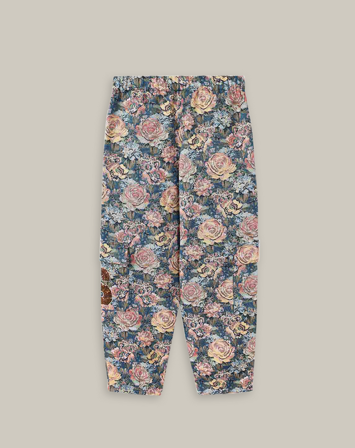 Harmony Rose Blue Jacquard Pants