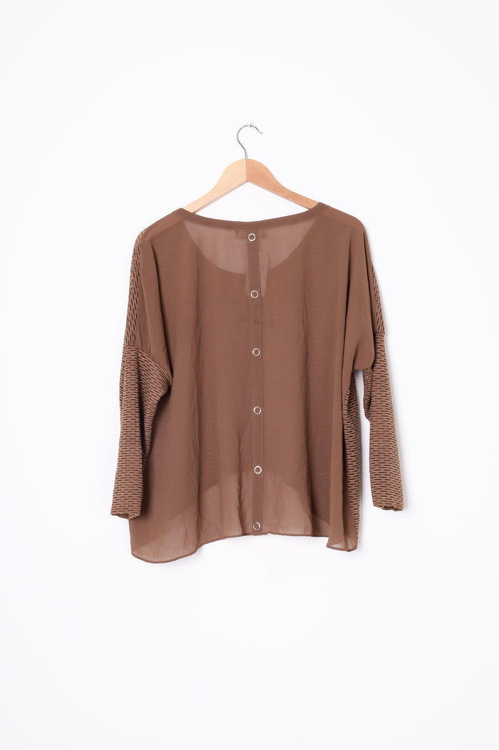 Lara Womens Brown Top Size S