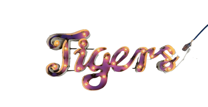 LSU Tigers Lighted Recycled Metal Wall Decor