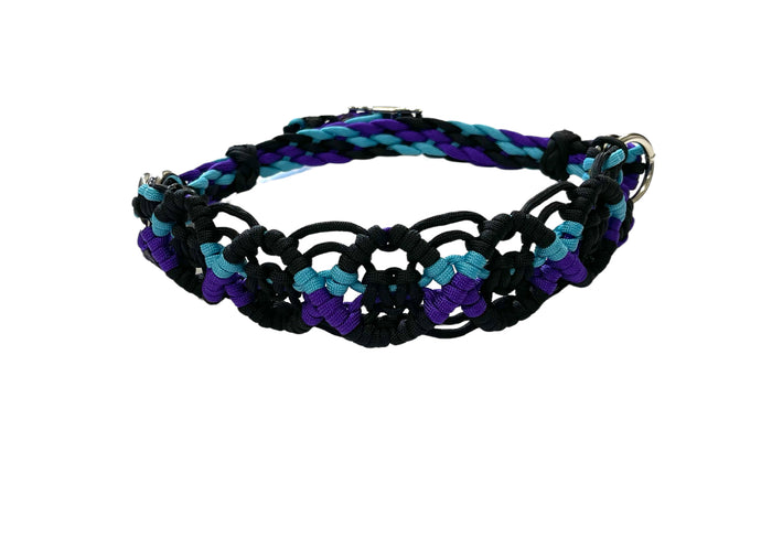 Macrame side pull hackamore bitless attachment, all sizes...choose up to 3 colors - Tiffanys Braided Tack LLC