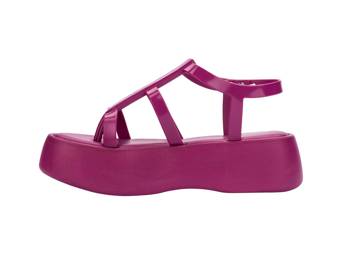 Melissa Caribe high platform pink sandals for women with stylish design and comfortable elevated sole