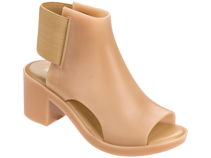 Melissa Elastic Dance Block Heel Beige Sandal for Women - Elegant and Comfortable Block Heel Sandals for Everyday Wear