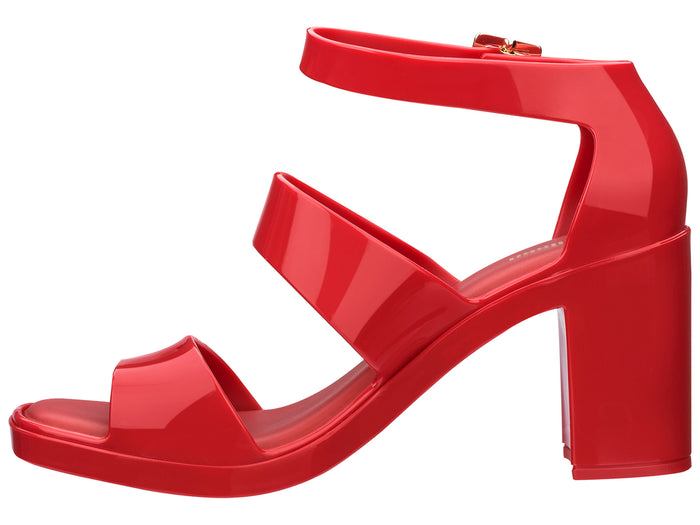 Melissa Model Block Heel Strappy Red Sandal for Women
