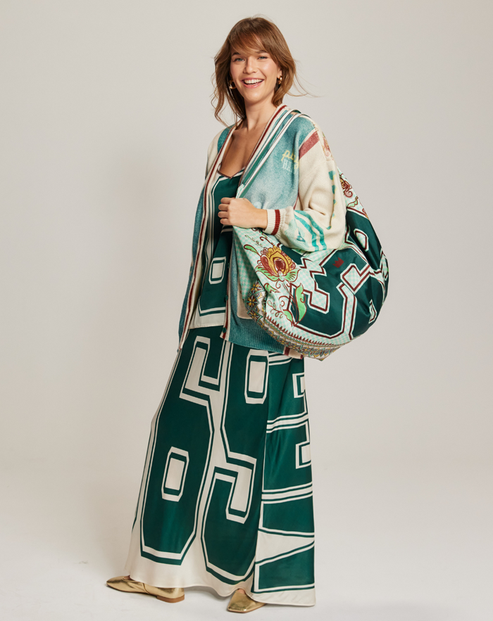 Mika Sporty Jade Slouchy Bag