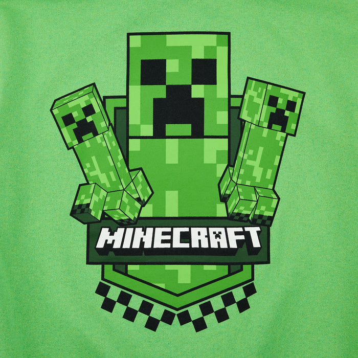 Minecraft Creeper Jumper - Youth Boy Green Quarter Zip Sweatshirt