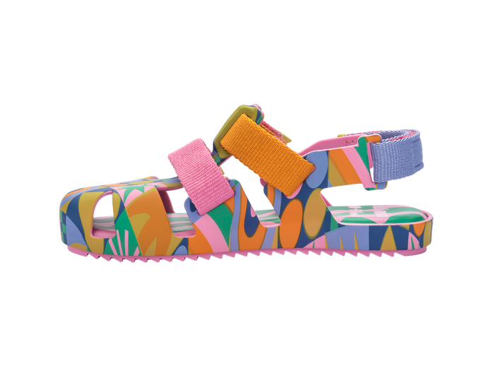 Mini Melissa IOIO Fabula Velcro Sandals for Kids in Pink, Blue, and Orange – Waterproof, Anti-Slip, and Comfortable Footwear for Active Kids