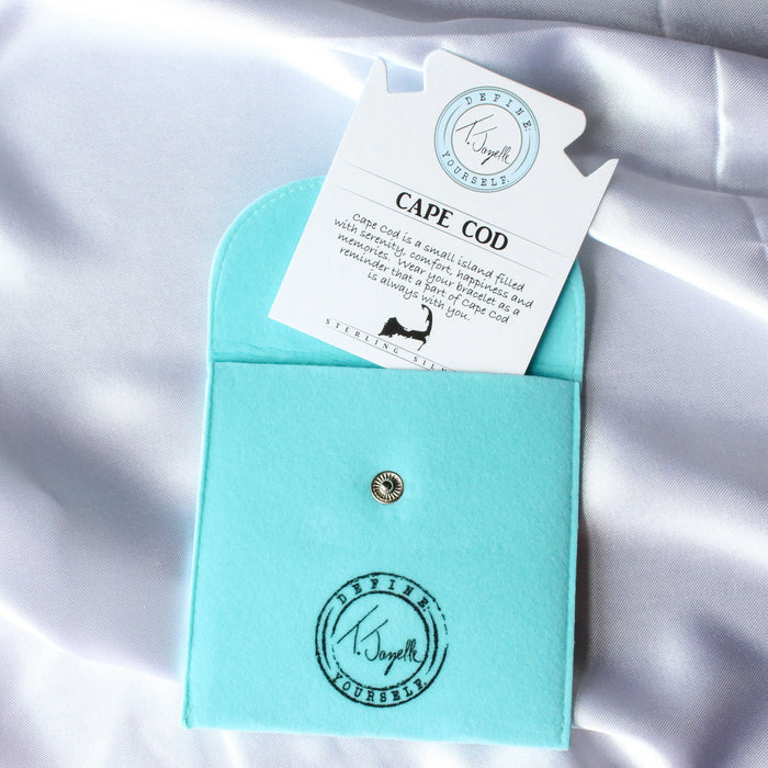 Moonstone Bracelet with Cape Cod Coin Sterling Silver Charm