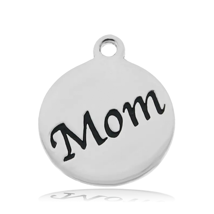 Moonstone Stone Bracelet with Mom Sterling Silver Charm