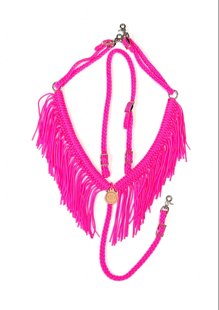 neon pink pony or horse tack set