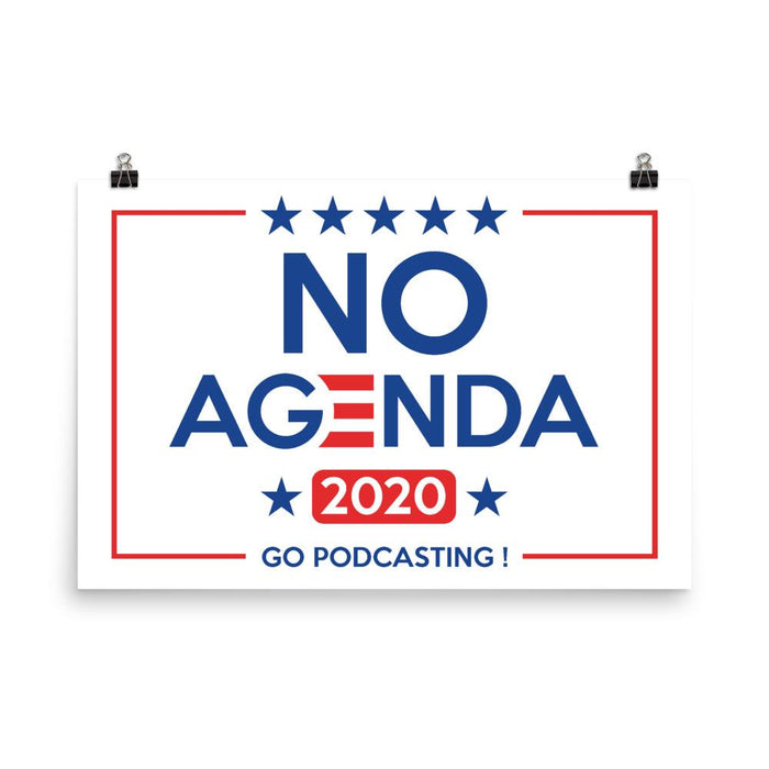 NO AGENDA 2020 - art print