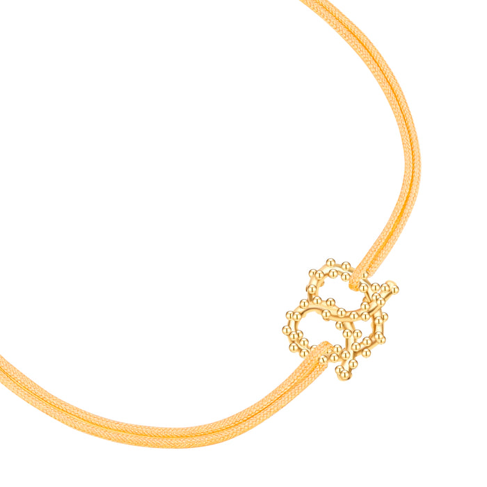 Oktoberfest-Textilarmband buttergelb