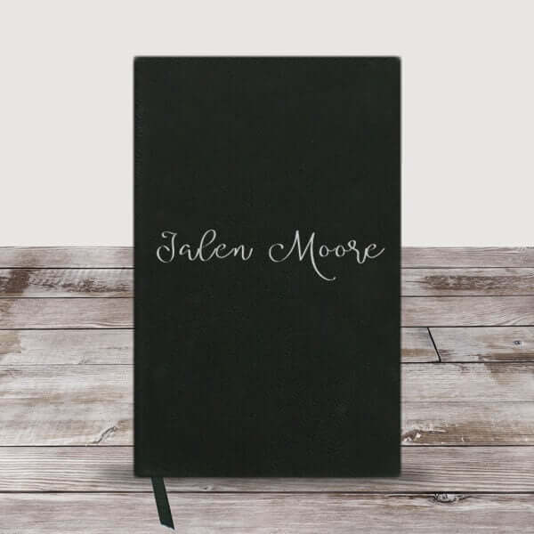 Personalized Script Name Leather Journal