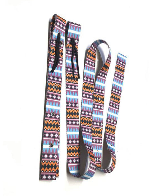 Purple tribal Cinch Strap Set - Tiffanys Braided Tack LLC
