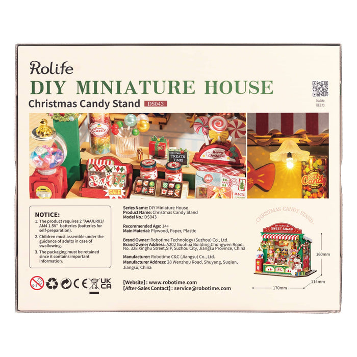 Robotime Rolife - Christmas Candy Stand Xmas DIY House Figure