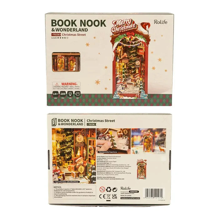 Robotime Rolife Christmas Street DIY Book Nook