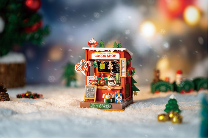 Robotime Rolife Cocoa Shop Christmas DIY House