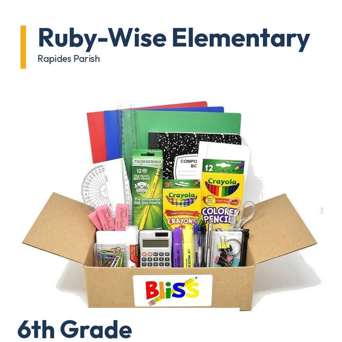 Ruby-Wise Elementary 6th Grade School Supply Kit