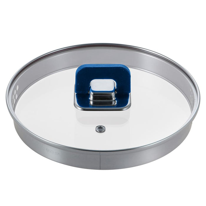 Saucepan Lid, Easy Storage, Tempered Glass, Blue