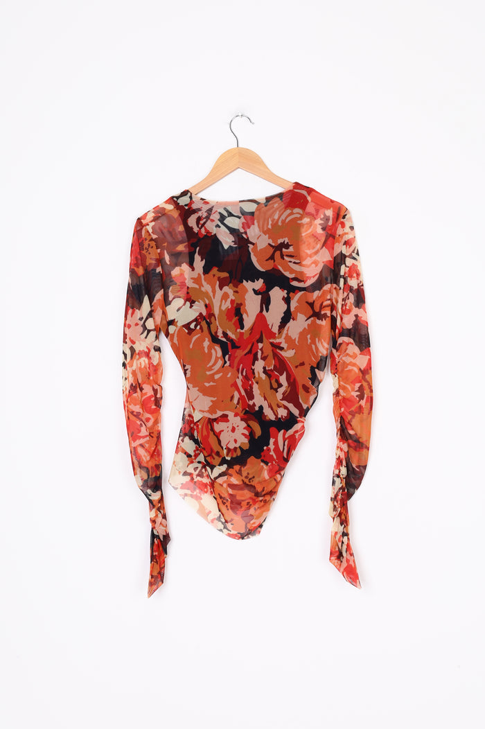 Shona Joy Womens Orange Top Size 8