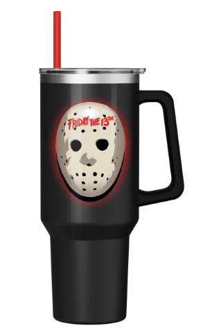 Silver Buffalo Friday The 13th The Art Of Horror Mask 40oz SS Tumbler