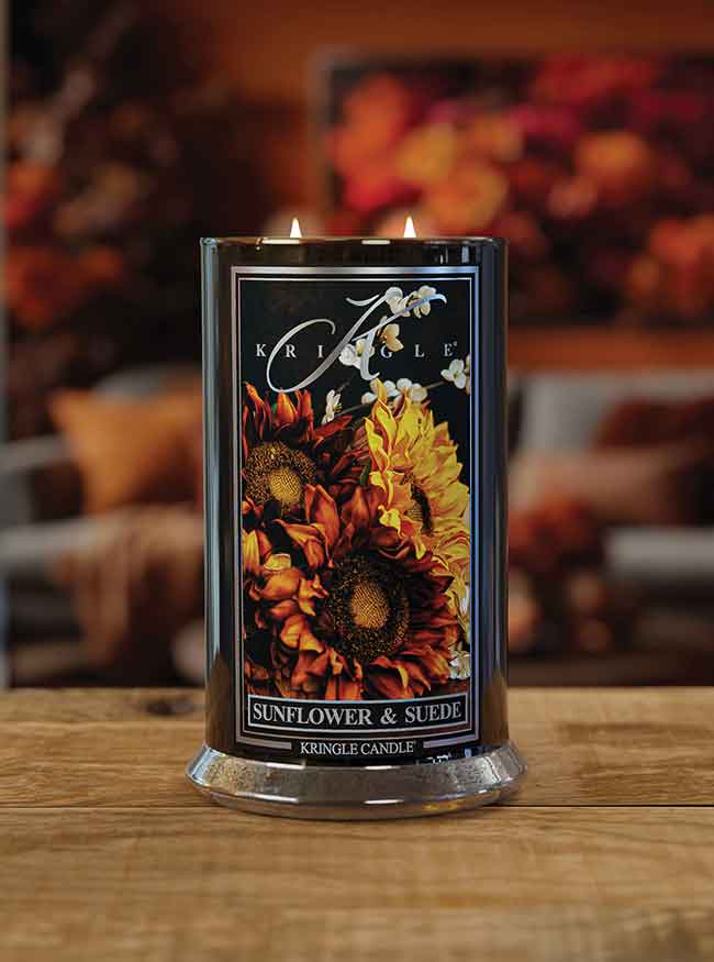 Sunflower & Suede | Large 2-wick candle - Kringle Candle Company