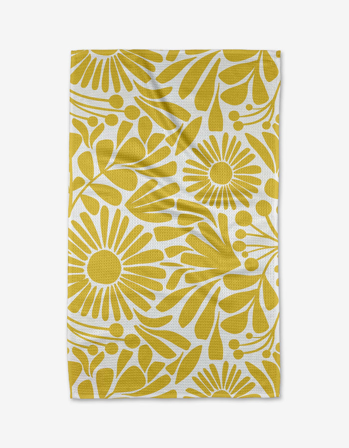 Geometry Sunlit Blooms Tea Towel