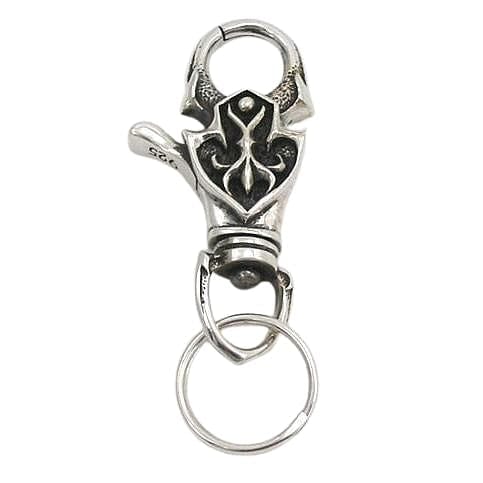 Tribal Sterling Silver Key Chain-Bikerringshop