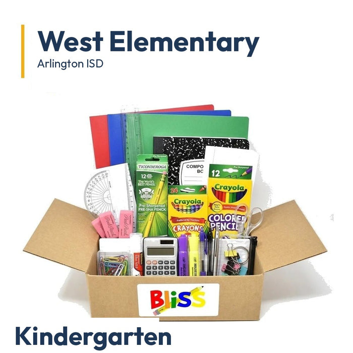 West Elementary Kindergarten School Supply Kit