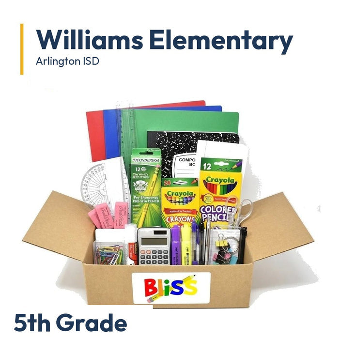 Williams Elementary 5th Grade School Supply Kit
